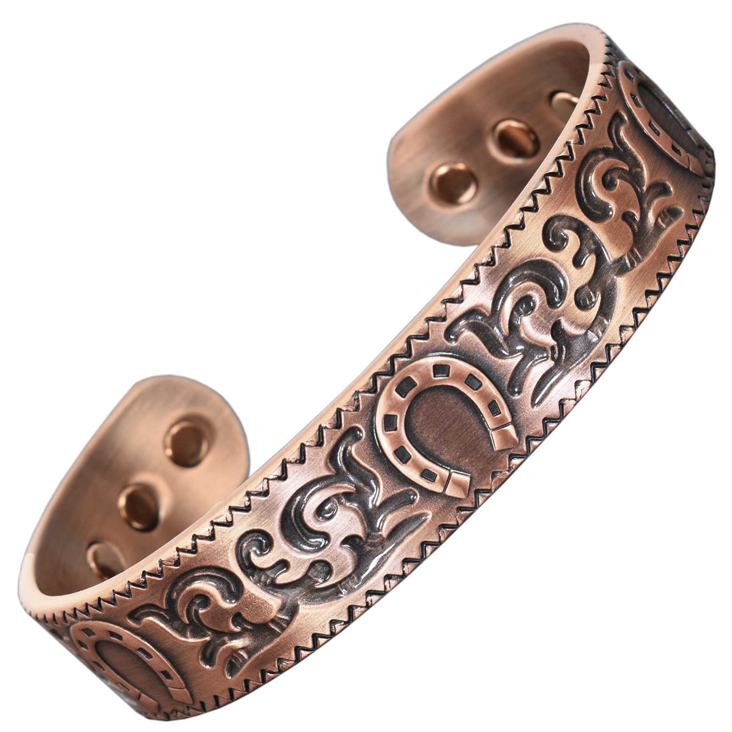 Image copper bangle scottish thistle