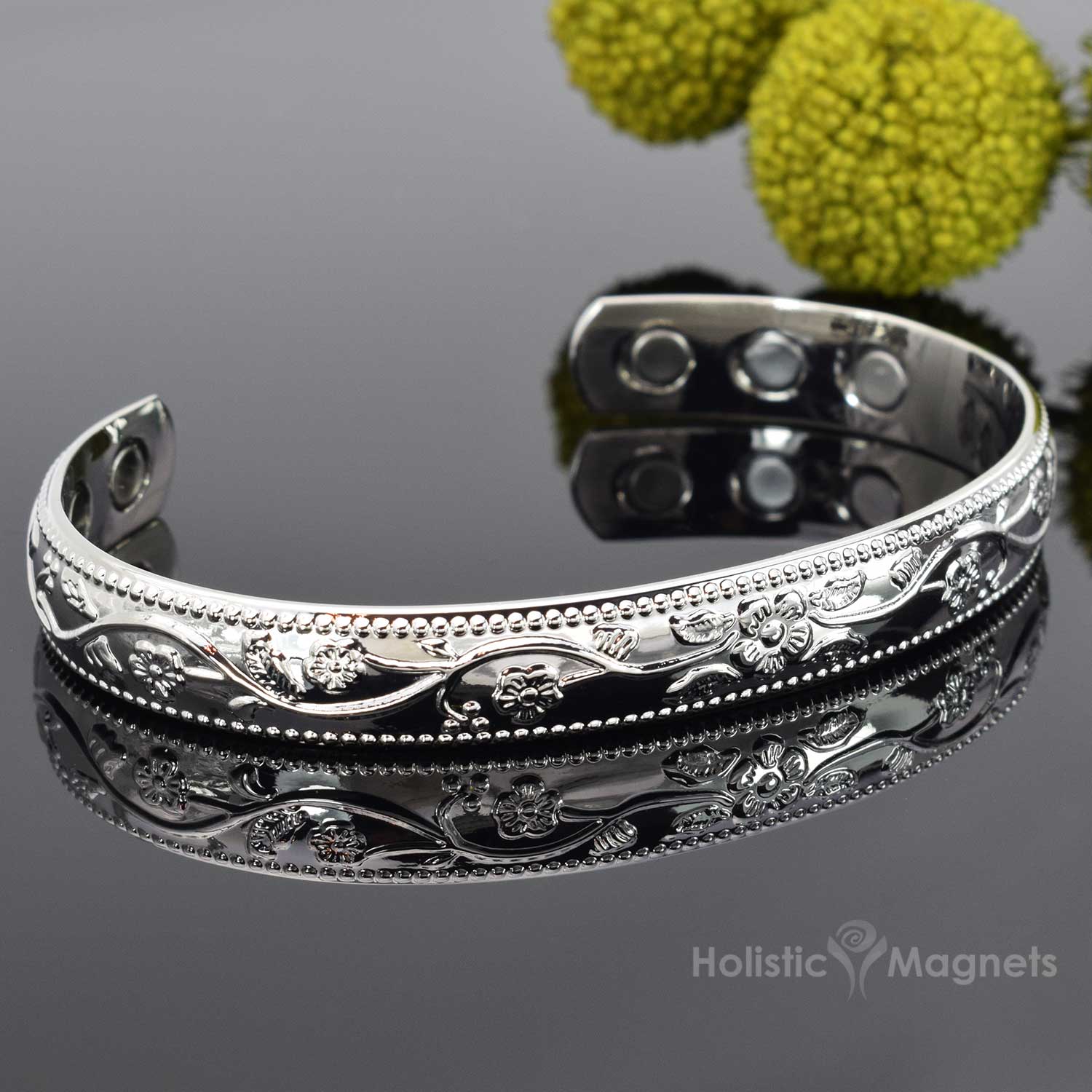 Image copper bangle scottish thistle