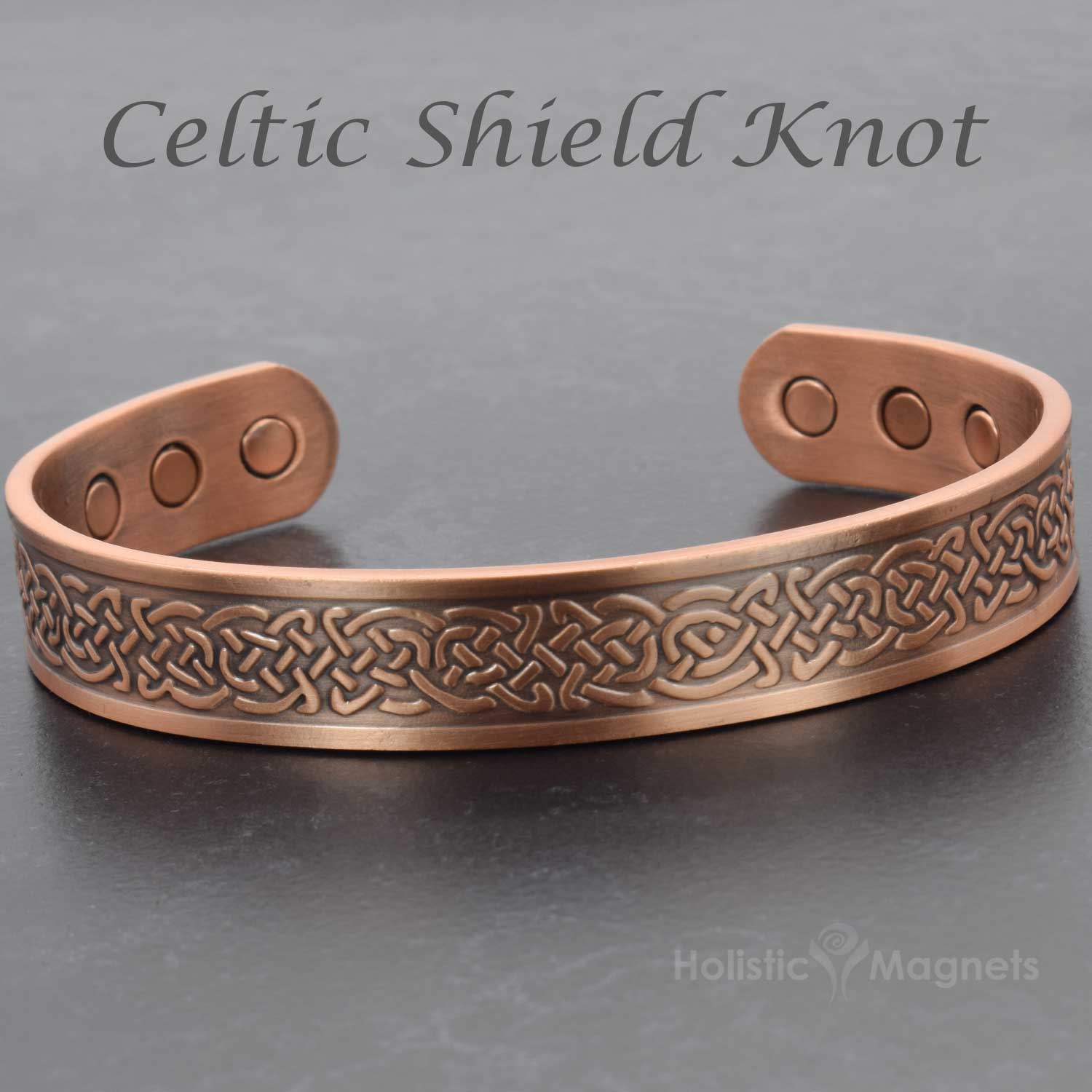 Image copper bangle scottish thistle