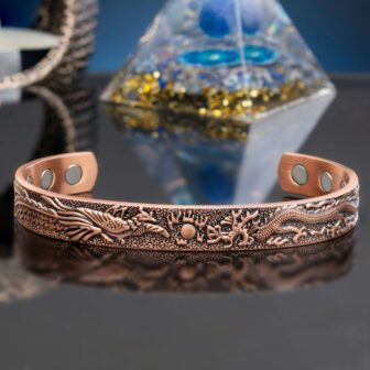 Pure Copper Bangle Magnetic Therapy Bracelet Wristband for Joint and Muscular Pain Relief Unisex – Phoenix & Dragon (PDC) - Image 2