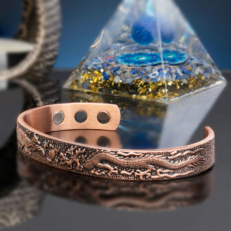 Pure Copper Bangle Magnetic Therapy Bracelet Wristband for Joint and Muscular Pain Relief Unisex – Phoenix & Dragon (PDC) - Image 3