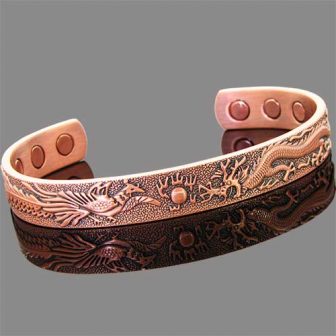 Copper Magnetic Bracelet - Dragon and Pickock