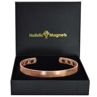 Classic Slim Pure Copper Magnetic Bracelet for Men Women 8mm Wide Flat Wristband Cuff - Image 7