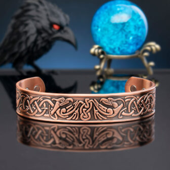 Mens Viking Pure Copper Magnetic Bracelet Joint and Muscular Pain Relief for Arm and Wrist – Eagle (VE) - Image 2