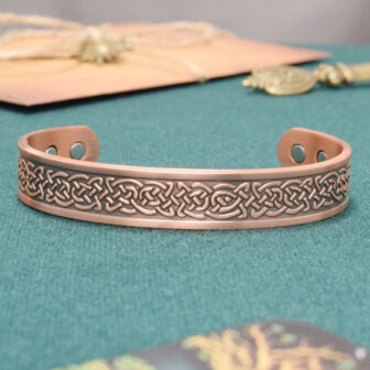 Pure Copper Magnetic Bracelet Unisex Celtic Bracelet Bangle with Magnets Fabulous Unique Gift for Men or Women - Celtic Shield Knot (SKC)