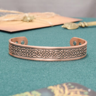 Pure Copper Magnetic Bracelet Unisex Celtic Bracelet Bangle with Magnets Fabulous Unique Gift for Men or Women - Celtic Shield Knot (SKC) - Image 4