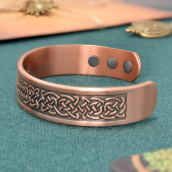 Pure Copper Magnetic Bracelet Unisex Celtic Bracelet Bangle with Magnets Fabulous Unique Gift for Men or Women - Celtic Shield Knot (SKC) - Image 2