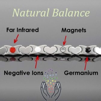 4 in 1 Womens Magnetic Bracelet with Negative Ions, Infra-Red and Germanium Elements – HKS4