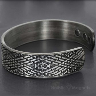 Magnetic Therapy Bracelet for Men Copper Bracelet for Arthritis Antique Silver Toned - Celtic Mist