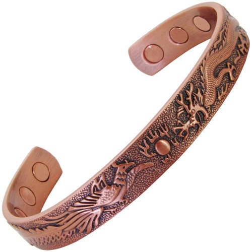 Mens Copper Bracelet for Arthritis Magnetic Viking Bracelet - Eagles