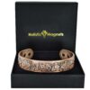 Ladies Pure Copper Magnetic Bracelet Bangle for Natural Pain Relief Arthritis Carpal Tunnel Tennis Elbow – Cherry Blossom (EF)